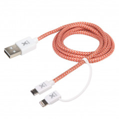 Xtorm Kabel dual MicroUSB i Lightning MFI