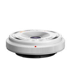 Olympus 9mm f/8 fisheye / obiektyw dekielkowy / biały