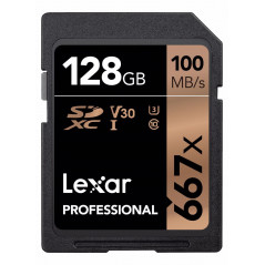 Karta pamięci 128GB Lexar Pro 667x SDXC UHS-1 (V30) R100/W90