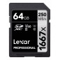 Karta pamięci 64GB Lexar Pro 1667X SDXC UHS-II (V60) R250/W90
