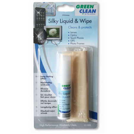 Green Clean zestaw do optyki - płyn i ściereczka (GCLC-1000)
