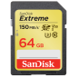 Karta pamięci SANDISK Extreme SDHC 64GB 150MB/s Class 10 UHS-I