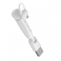 Baseus A05 Słuchawka Bluetooth 5.0, USB (biała)