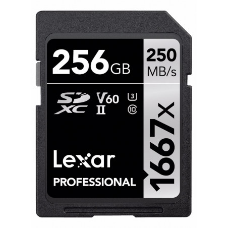 Karta pamięci 256GB Lexar Pro 1667X SDXC UHS-II (V60) R250/W120