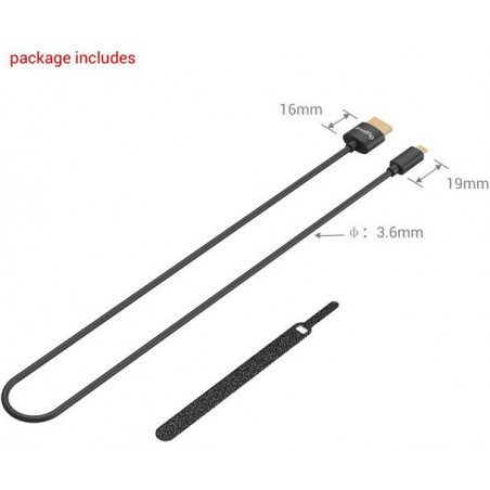 SmallRig 3043 Kabel HDMI Ultra Slim 4K 55cm D do A (CL-3043)