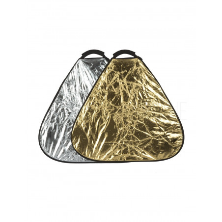 GlareOne Blenda trójkątna 2w1 srebrno-złota, 60cm