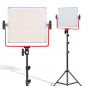 GVM LED Light Panels Studio Soft Video Light Bi-Color 2-Pack with Stand MB832-2L