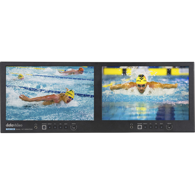 DataVideo TLM-102 | Podwójny 10" monitor rack 4RU
