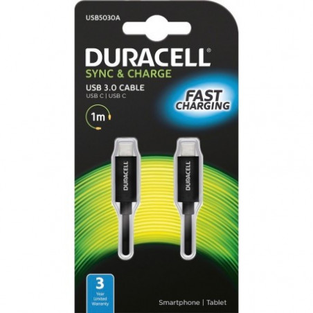 Duracell Kabel USB-C / USB-C 3.0 1m czarny