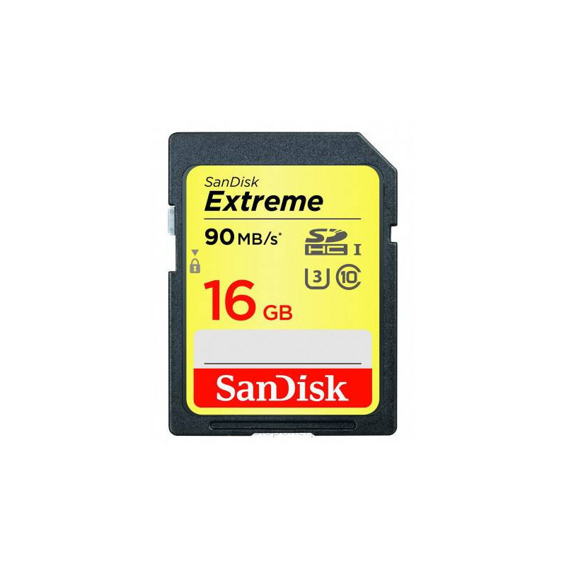 Karta pamięci SANDISK Extreme SDHC 16GB 90MB/s Class 10 UHS-I U3