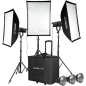 NanLite FS-150 3KIT-S-LS zestaw oświetleniowy, 3x lampa FS-150, 3x statyw, 3x softbox