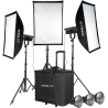 NanLite FS-150 3KIT-S-LS zestaw oświetleniowy, 3x lampa FS-150, 3x statyw, 3x softbox