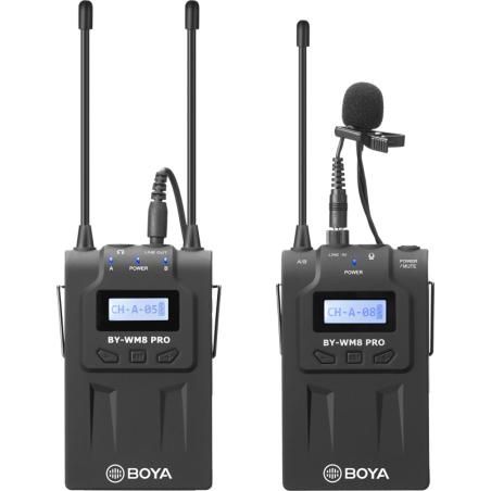 BOYA BY-WM8 PRO-K1 bezprzewodowy mikrofon UHF / 1 TX+1 RX
