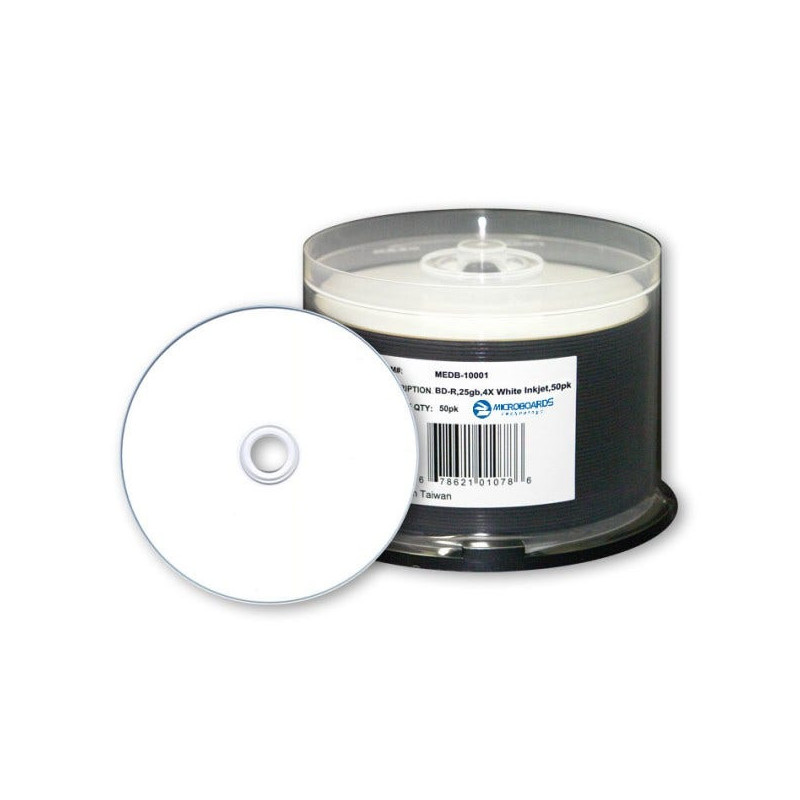 Microboards 4x White Inkjet Printable 25GB BD-R - 1szt Microboards 4x White Inkjet Printable 25GB BD-R - 1szt