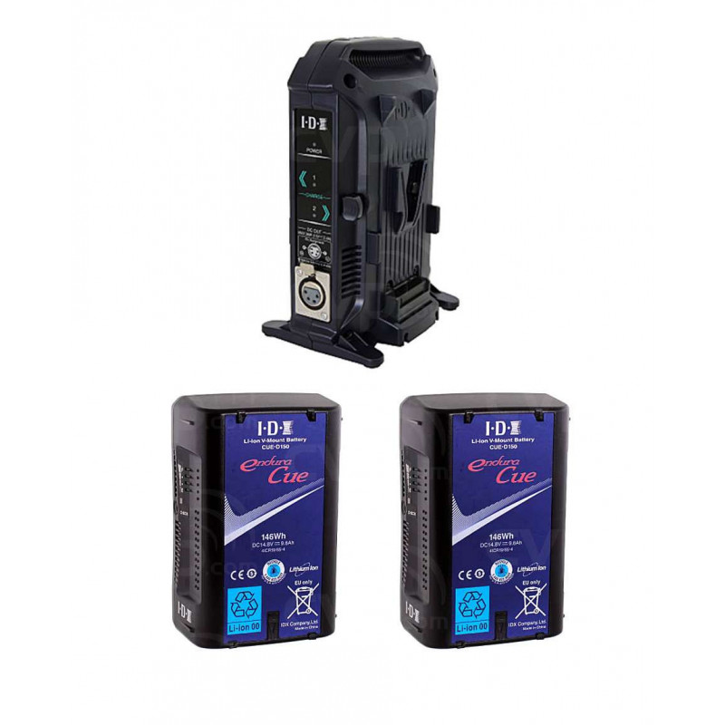 IDX EC-150 podwójna ładowarka z akumulatorami 2x CUE-D150