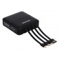 PATONA Powerbank Pocket4C 10000mAh z 4 zintegrowanymi kablami do ładowania USB micro-USB USB C Lightning