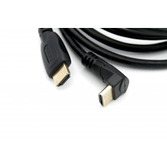 Kabel HDMI kątowy czarny 2,5m