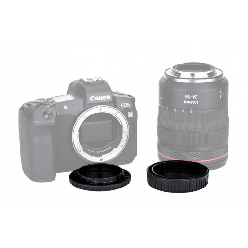 Zestaw dekielków do korpusu aparatu Canon oraz tył obiektywu Canon Zestaw dekielków do korpusu aparatu Canon oraz tył obiektywu Canon