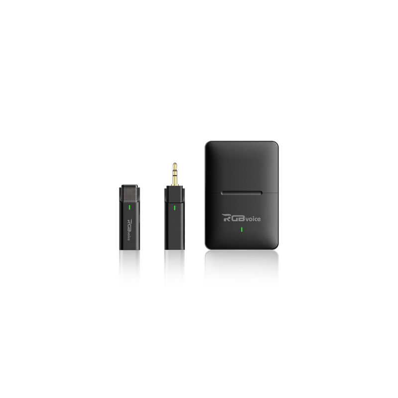 RGBvoice UC06A-3.5mm Low Latency Wireless Lavalier Mic (1RX, 1TX)