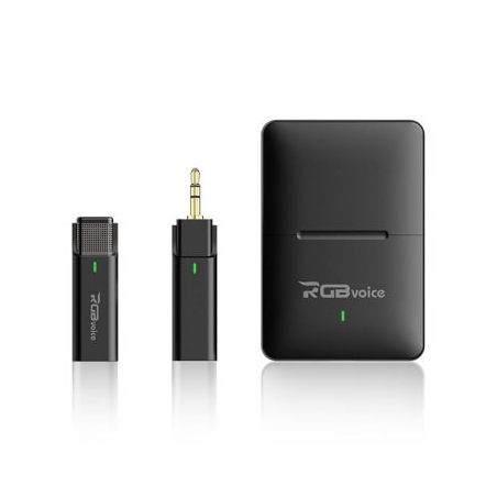 RGBvoice UC06A-3.5mm Low Latency Wireless Lavalier Mic (1RX, 1TX)