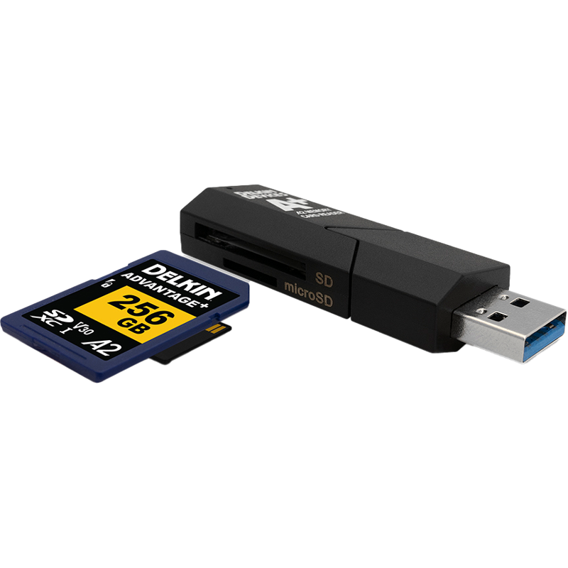 Czytnik kart pamięci Delkin Cardreader SD & MicroSD A2 USB 3.1