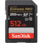 Karta pamięci  Sandisk Extreme PRO SDXC 512GB 200/140 MB/s C10 V30 UHS-I U3
