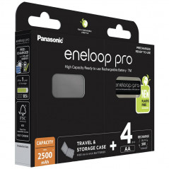 Panasonic Eneloop Pro akumulator AA/R06  HR06 +Box, NiMH, 2500 mAh, 1.2 V, 4 szt