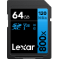 Karta pamięci LEXAR Professional 800x SDXC UHS-I, C10 V30 U3, R120 64GB