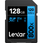 Karta pamięci LEXAR Professional 800x SDXC UHS-I cards, C10 V30 U3, R120/45MB 128GB