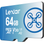 Karta pamięci LEXAR FLY microSDXC 1066x UHS-I / R160/W60MB (C10/A2/V30/U3) 64GB