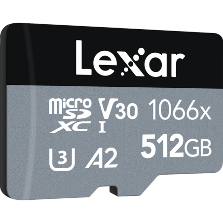 Karta pamięci LEXAR Pro 1066x microSDHC/microSDXC UHS-I (SILVER) R160/W120 512GB