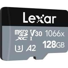 Karta pamięci LEXAR Pro 1066x microSDHC/microSDXC UHS-I (SILVER) R160/W120 128GB