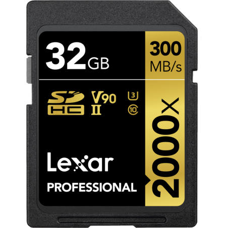 Karta pamięci LEXAR Pro 2000X SDHC/SDXC UHS-II U3(V90) R300/W260 32GB