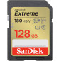 SANDISK EXTREME SDXC 128 GB 180/90 MB/s C10 V30 UHS-I U3