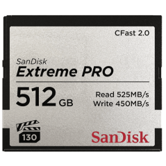 Sandisk CFast 2.0 512GB Extreme PRO VPG 130 525/450 MB/s
