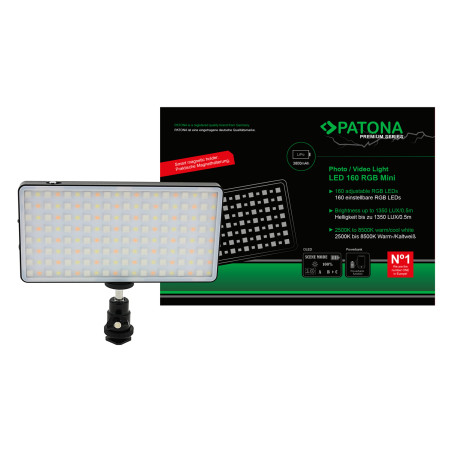 PATONA Premium Mini Lampa LED RGB ze 160 diodami do zdjęć i wideo