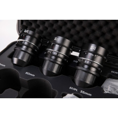 Zestaw obiektywów Venus Optics Laowa Nanomorph 27 mm, 35 mm, 50 mm S35 Blue do Arri PL / Canon EF