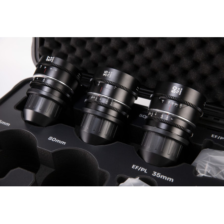 Zestaw obiektywów Venus Optics Laowa Nanomorph 27 mm, 35 mm, 50 mm S35 Blue do Arri PL / Canon EF
