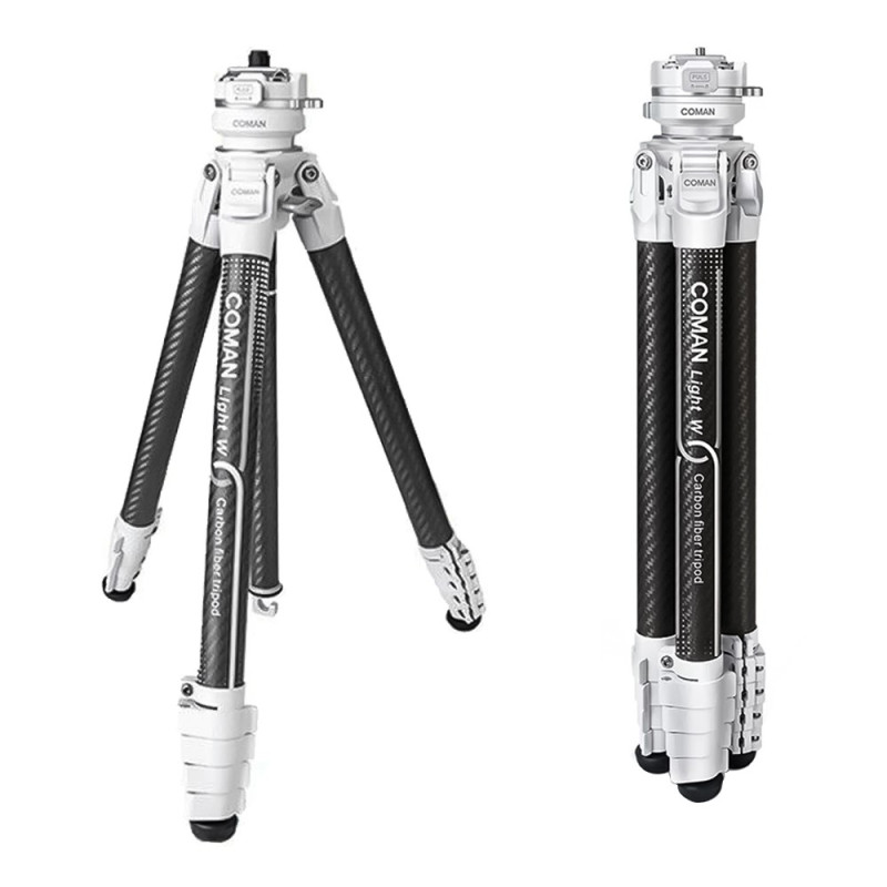 Coman Light-W Karbonowy statyw fotograficzny 158cm [BIAŁY]