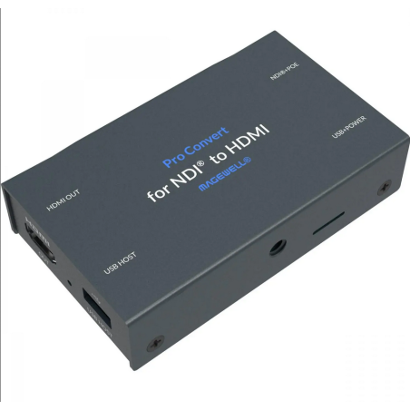 Magewell Pro Convert for NDI to HDMI (64100) | Dekoder NDI, H.264, H.265, RTSP, HTTP, HLS, RTMP Pull/Push, MPEG-TS