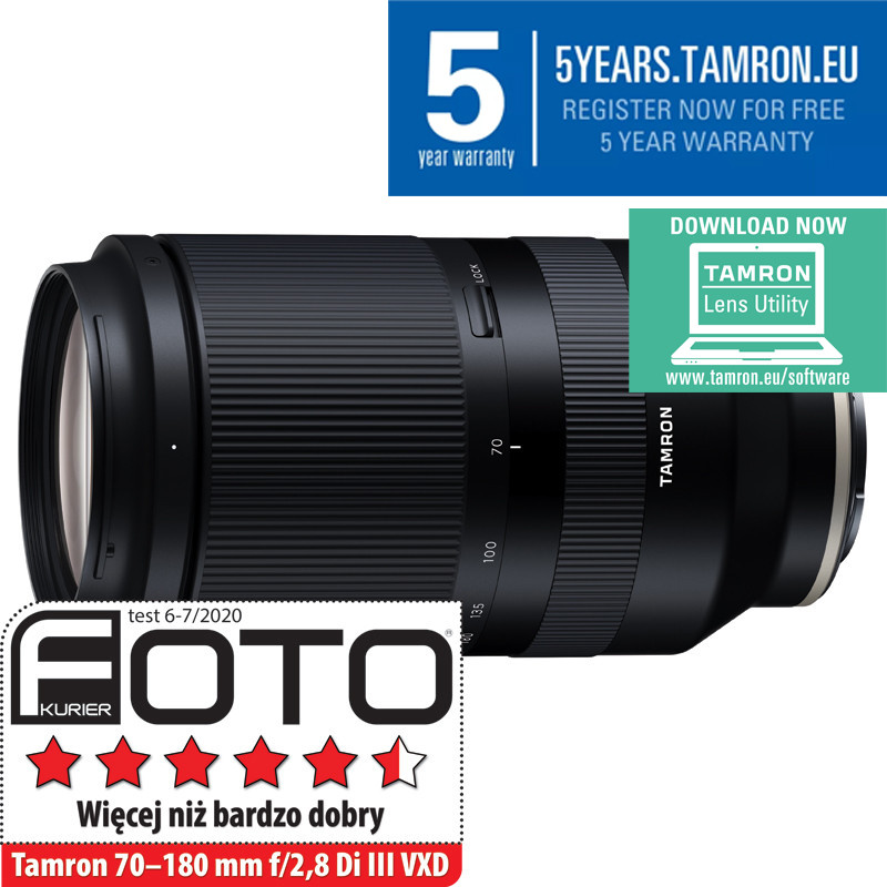Tamron 70-180mm f/2.8 DI III VXD Sony E + 5 lat GWARANCJI GRATIS