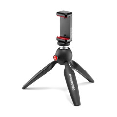 Manfrotto MKPIXICLMII-BK statyw PIXI mini z głowicą kulową i uchwytem na telefon MCLAMP, udźwig 1kg