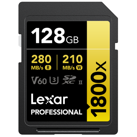 Karta pamięci 128GB Lexar Pro SDXC Pro 1800x U3 UHS-II R280/W210 (V60) 128GB