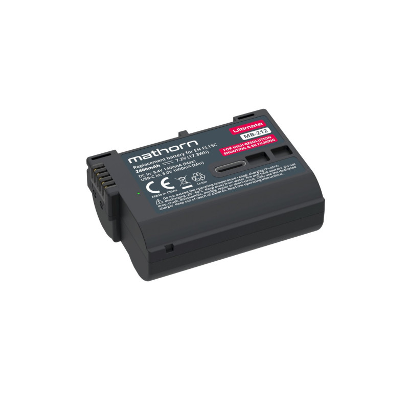 Mathorn MB-212A Ultimate 2400mAh USB-C akumulator zamiennik EN-EL15C do Nikon Z8