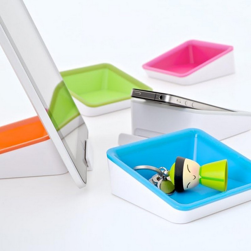 Nest iPad Stand wszechstronny uchwyt na urządzenia z tacką na akcesoria kolor niebieski