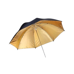 Delamax parasol studyjny czarny zewnątrz - złoty wewnątrz 152cm