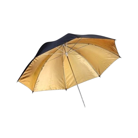 Delamax parasol studyjny czarny zewnątrz - złoty wewnątrz 84cm