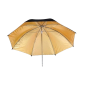 Delamax parasol studyjny czarny zewnątrz - złoty wewnątrz 84cm