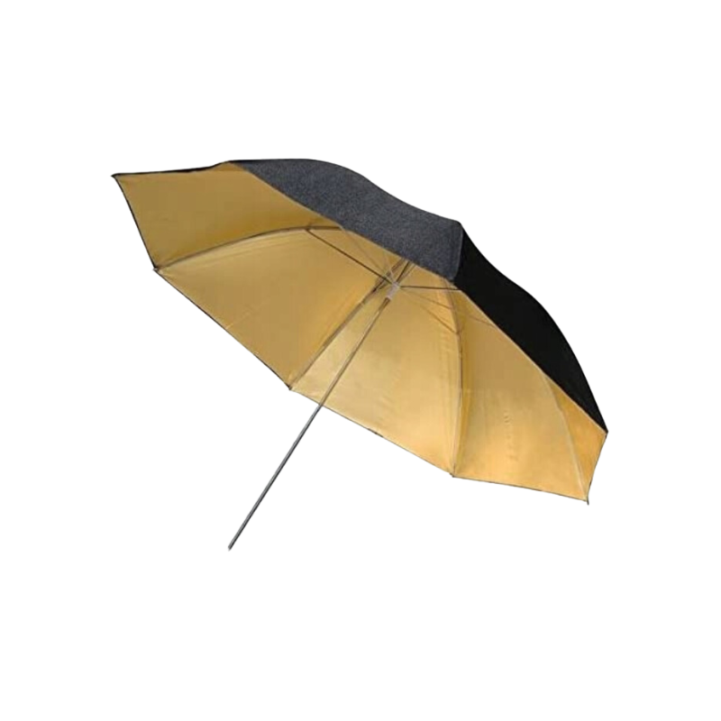 Delamax parasol studyjny czarny zewnątrz - złoty wewnątrz 84cm
