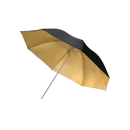 Delamax parasol studyjny czarny zewnątrz - złoty wewnątrz 84cm